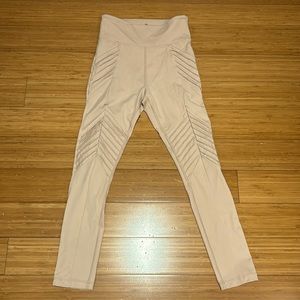 Ballet pink “moto” leggings